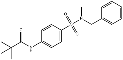 N-[4-[benzyl(methyl)sulfamoyl]phenyl]-2,2-dimethylpropanamide Struktur