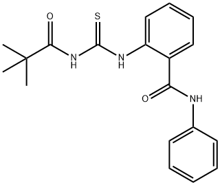 2-({[(2,2-dimethylpropanoyl)amino]carbonothioyl}amino)-N-phenylbenzamide Struktur