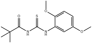 N-{[(2,5-dimethoxyphenyl)amino]carbonothioyl}-2,2-dimethylpropanamide Struktur