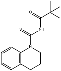 N-(3,4-dihydro-1(2H)-quinolinylcarbonothioyl)-2,2-dimethylpropanamide Struktur