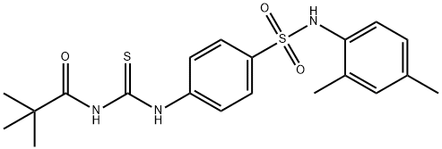 N-{[(4-{[(2,4-dimethylphenyl)amino]sulfonyl}phenyl)amino]carbonothioyl}-2,2-dimethylpropanamide Struktur