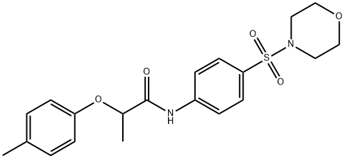 2-(4-methylphenoxy)-N-(4-morpholin-4-ylsulfonylphenyl)propanamide Struktur