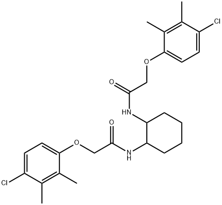 N,N'-1,2-cyclohexanediylbis[2-(4-chloro-2,3-dimethylphenoxy)acetamide] Struktur