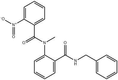 N-benzyl-2-[methyl(2-nitrobenzoyl)amino]benzamide Struktur