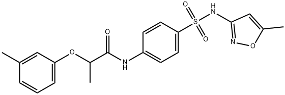 N-[4-[(5-methyl-1,2-oxazol-3-yl)sulfamoyl]phenyl]-2-(3-methylphenoxy)propanamide Struktur