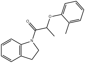 1-[2-(2-methylphenoxy)propanoyl]indoline Struktur