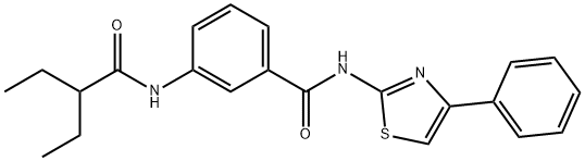 3-(2-ethylbutanoylamino)-N-(4-phenyl-1,3-thiazol-2-yl)benzamide Struktur