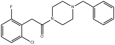 1-(4-benzylpiperazin-1-yl)-2-(2-chloro-6-fluorophenyl)ethanone Struktur