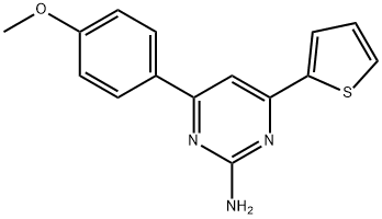 4-(4-methoxyphenyl)-6-(thiophen-2-yl)pyrimidin-2-amine Struktur