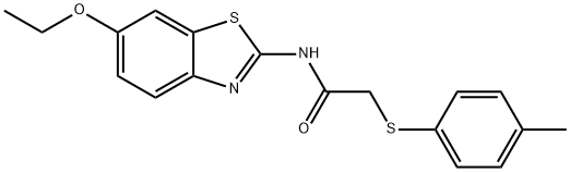 N-(6-ethoxy-1,3-benzothiazol-2-yl)-2-[(4-methylphenyl)sulfanyl]acetamide Struktur