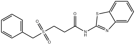 N-(1,3-benzothiazol-2-yl)-3-(benzylsulfonyl)propanamide Struktur