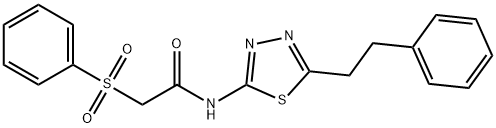 2-(benzenesulfonyl)-N-[5-(2-phenylethyl)-1,3,4-thiadiazol-2-yl]acetamide Struktur