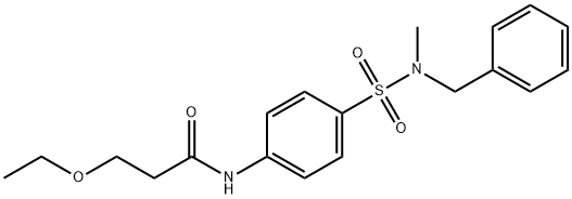 N-{4-[benzyl(methyl)sulfamoyl]phenyl}-3-ethoxypropanamide Struktur