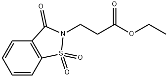 ethyl 3-(1,1-dioxido-3-oxo-1,2-benzothiazol-2(3H)-yl)propanoate Struktur