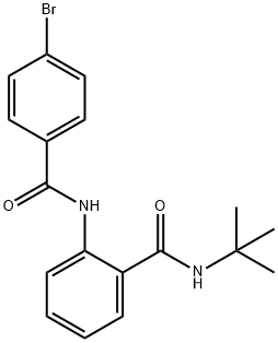 2-{[(4-bromophenyl)carbonyl]amino}-N-tert-butylbenzamide Struktur