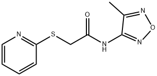 N-(4-methyl-1,2,5-oxadiazol-3-yl)-2-pyridin-2-ylsulfanylacetamide Struktur