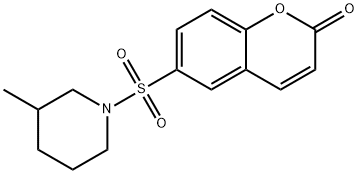 6-(3-methylpiperidin-1-yl)sulfonylchromen-2-one Struktur