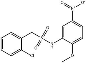 1-(2-chlorophenyl)-N-(2-methoxy-5-nitrophenyl)methanesulfonamide Struktur