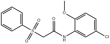 N-(5-chloro-2-methoxyphenyl)-2-(phenylsulfonyl)acetamide Struktur