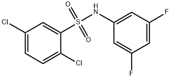 2,5-dichloro-N-(3,5-difluorophenyl)benzenesulfonamide Struktur