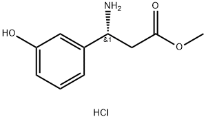 (R)-Methyl 3-amino-3-(3-hydroxyphenyl)propanoate hydrochloride Struktur