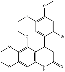 4-(2-bromo-4,5-dimethoxyphenyl)-5,6,7-trimethoxy-3,4-dihydro-1H-quinolin-2-one Struktur