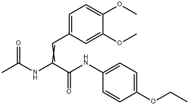 2-(acetylamino)-3-(3,4-dimethoxyphenyl)-N-(4-ethoxyphenyl)acrylamide Struktur