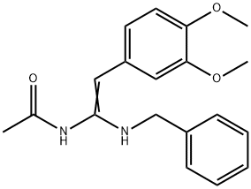 N-[1-(benzylamino)-2-(3,4-dimethoxyphenyl)vinyl]acetamide Struktur