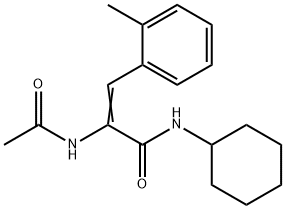 2-(acetylamino)-N-cyclohexyl-3-(2-methylphenyl)acrylamide Struktur