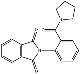 2-[2-(pyrrolidine-1-carbonyl)phenyl]isoindole-1,3-dione Struktur