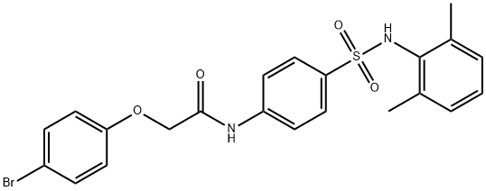 2-(4-bromophenoxy)-N-(4-{[(2,6-dimethylphenyl)amino]sulfonyl}phenyl)acetamide Struktur