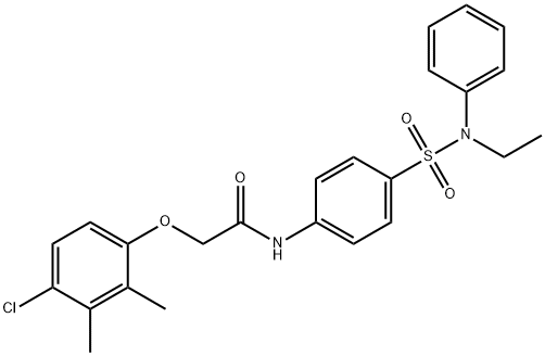 2-(4-chloro-2,3-dimethylphenoxy)-N-(4-{[ethyl(phenyl)amino]sulfonyl}phenyl)acetamide Struktur