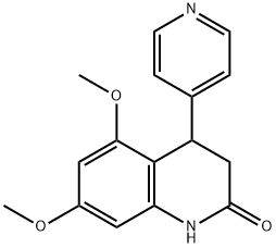 5,7-dimethoxy-4-pyridin-4-yl-3,4-dihydro-1H-quinolin-2-one Struktur