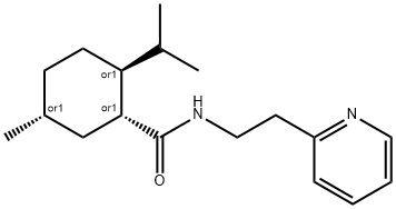 N-(2-(PYRIDIN-2-YL)ETHYL)-3-P-MENTHANECARBOXAMIDE Struktur