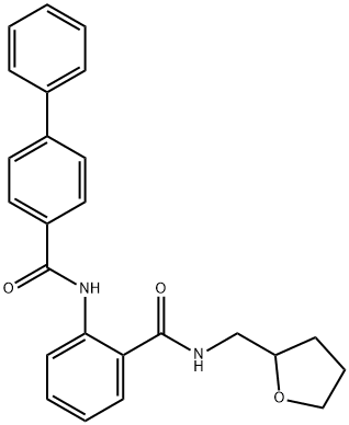 N-(2-{[(tetrahydro-2-furanylmethyl)amino]carbonyl}phenyl)-4-biphenylcarboxamide Struktur