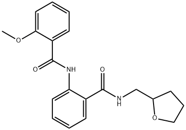 2-methoxy-N-(2-{[(tetrahydro-2-furanylmethyl)amino]carbonyl}phenyl)benzamide Struktur