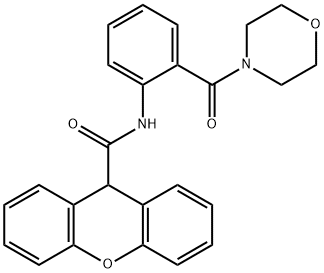 N-[2-(morpholin-4-ylcarbonyl)phenyl]-9H-xanthene-9-carboxamide Struktur