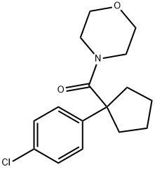 4-{[1-(4-chlorophenyl)cyclopentyl]carbonyl}morpholine Struktur