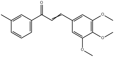 (2E)-1-(3-methylphenyl)-3-(3,4,5-trimethoxyphenyl)prop-2-en-1-one Struktur