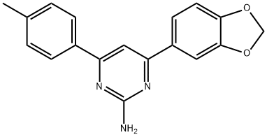 4-(2H-1,3-benzodioxol-5-yl)-6-(4-methylphenyl)pyrimidin-2-amine Struktur