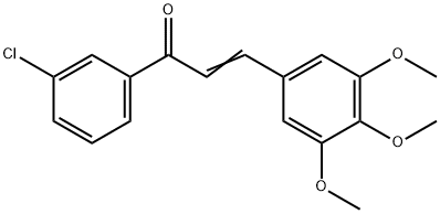 (2E)-1-(3-chlorophenyl)-3-(3,4,5-trimethoxyphenyl)prop-2-en-1-one Struktur