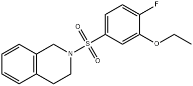 2-(3-ethoxy-4-fluorophenyl)sulfonyl-3,4-dihydro-1H-isoquinoline Struktur