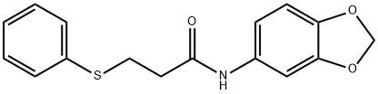 N-(1,3-benzodioxol-5-yl)-3-(phenylsulfanyl)propanamide Struktur