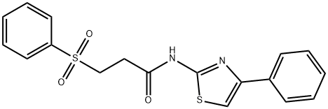 3-(phenylsulfonyl)-N-(4-phenyl-1,3-thiazol-2-yl)propanamide Struktur