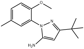 5-tert-Butyl-2-(2-methoxy-5-methyl-phenyl)-2H-pyrazol-3-ylamine Struktur