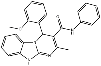 4-(2-methoxyphenyl)-2-methyl-N-phenyl-1,4-dihydropyrimido[1,2-a]benzimidazole-3-carboxamide Struktur