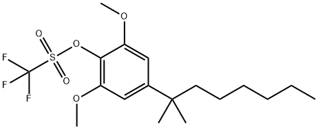 2,6-dimethoxy-4-(2-methyloctan-2-yl)phenyl trifluoromethanesulfonate Struktur