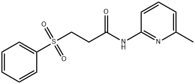 3-(benzenesulfonyl)-N-(6-methylpyridin-2-yl)propanamide Struktur