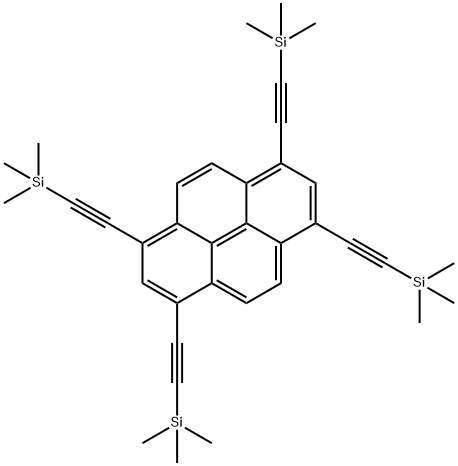 1,3,6,8-tetrakis(trimethylsilanylethynyl)pyrene Struktur