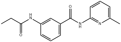 N-(6-methylpyridin-2-yl)-3-(propanoylamino)benzamide Struktur